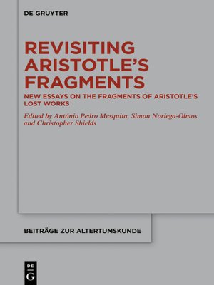 cover image of Revisiting Aristotle's Fragments